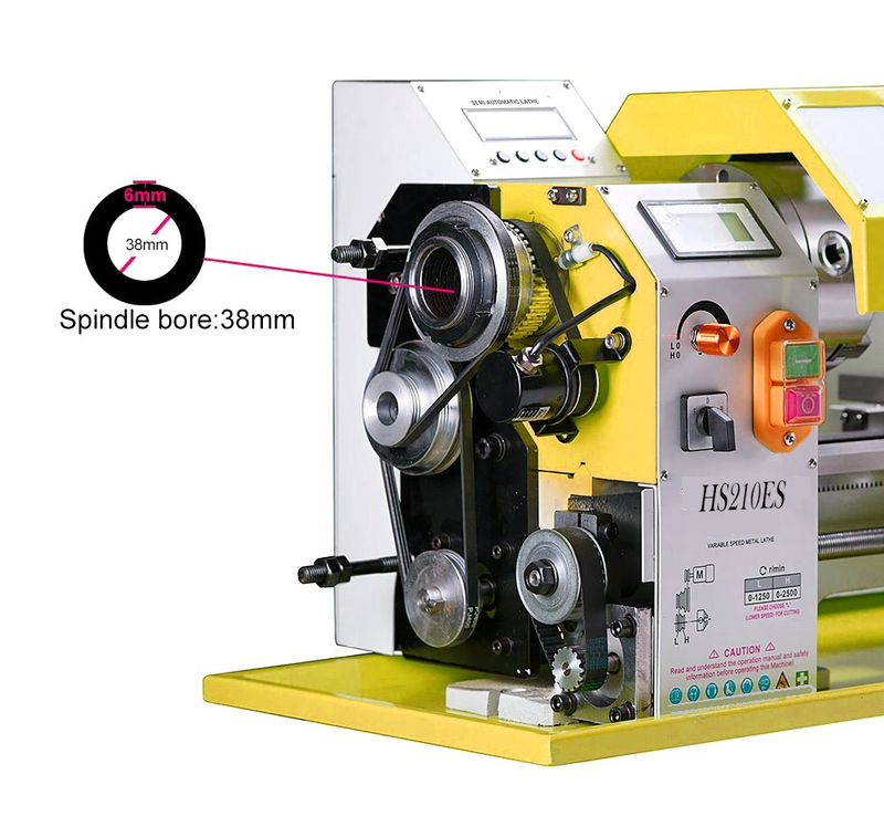 HS210ESX400 Auto izquierdo y rosca derecha haciendo mini máquina de torno de metal CNC