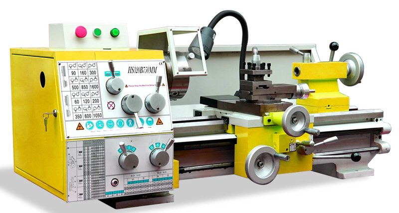HS320B/750 mm MT5 Spindle 750W Motor de metal Máquina de torno