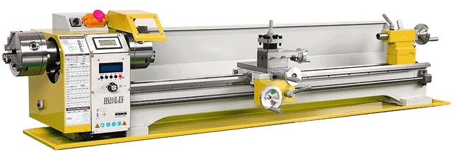 HS210L-ES 1000 mm Auto izquierdo y rosca derecha haciendo mini máquina de torno de metal CNC con dos cabezales de Chuck