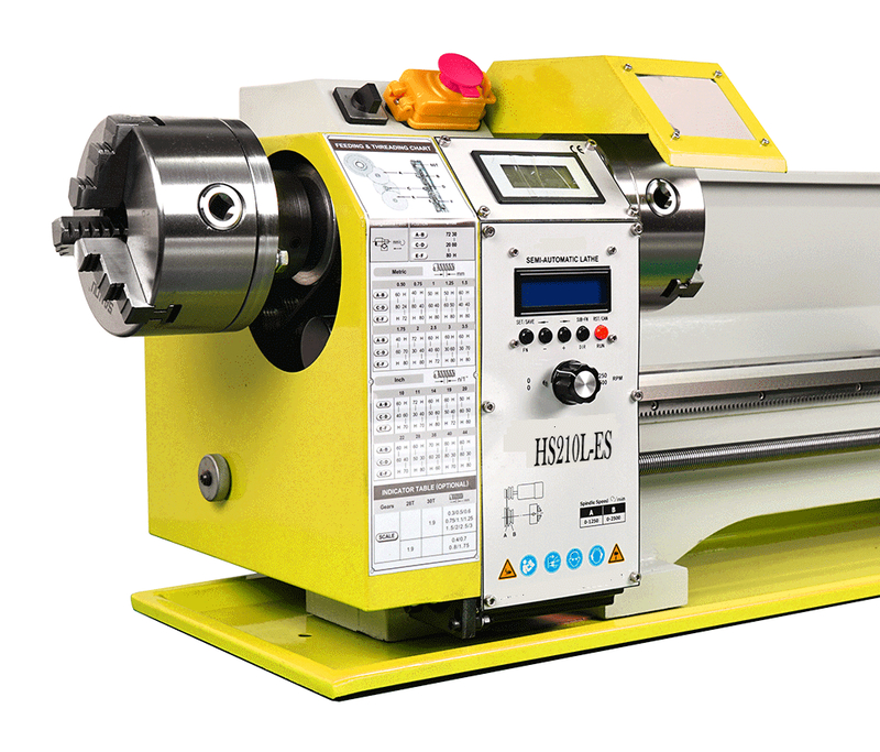 HS210L-ES 1000 mm Auto izquierdo y rosca derecha haciendo mini máquina de torno de metal CNC con dos cabezales de Chuck