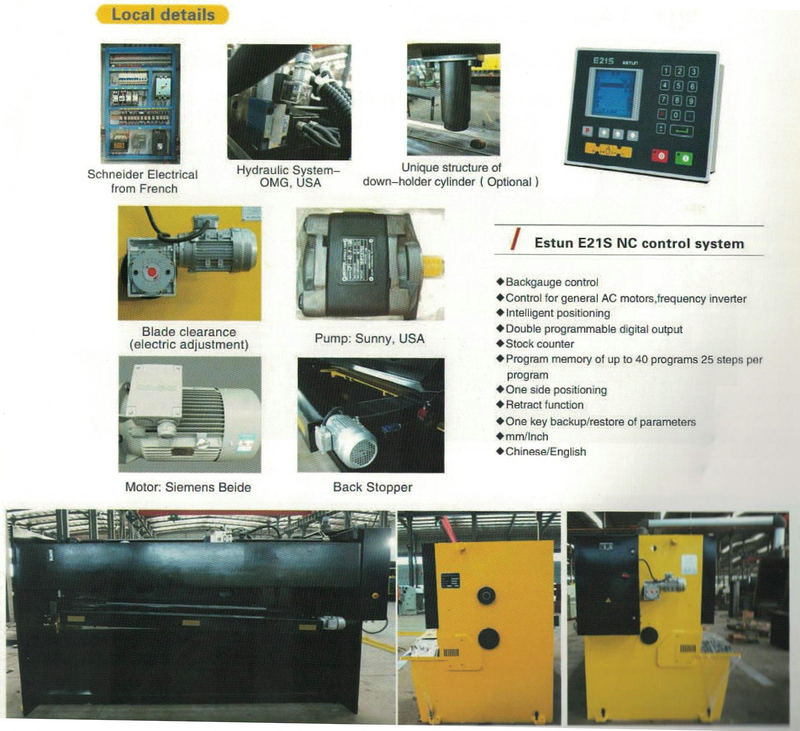 Serie QC11K NC Hidráulica Guillotina Cizón