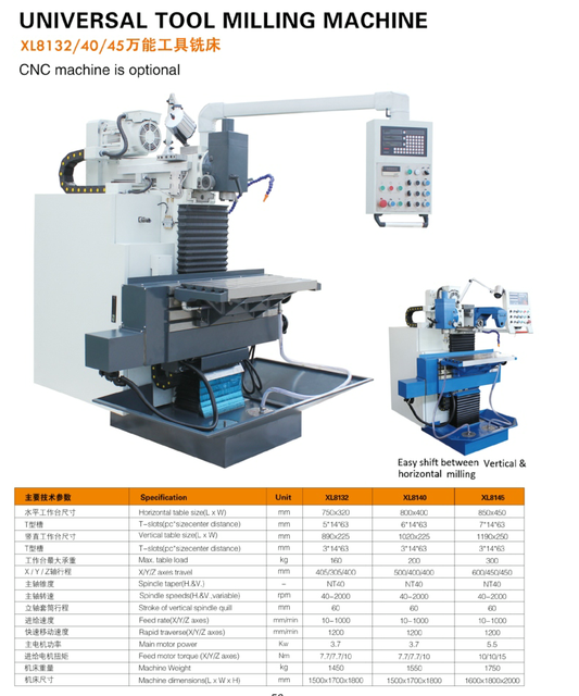 Máquina de fresado de herramientas XL8132
