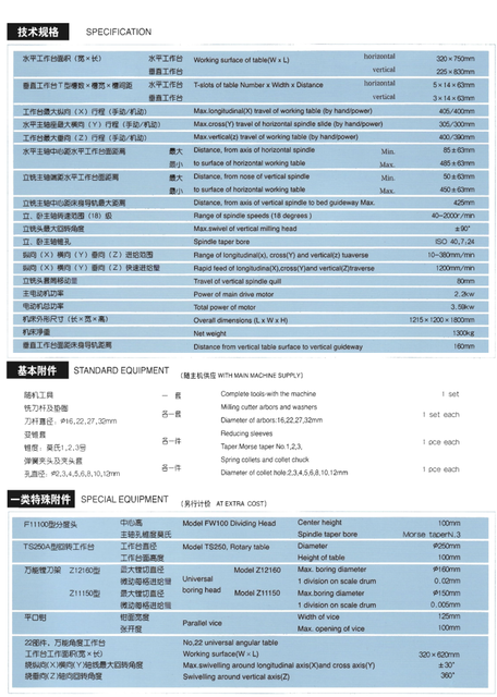 Máquina de fresado universal x8132