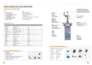 Máquina de perforación y fresado 18V-500