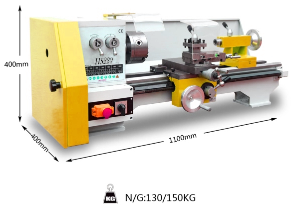 Máquina de torno HS220 para metal