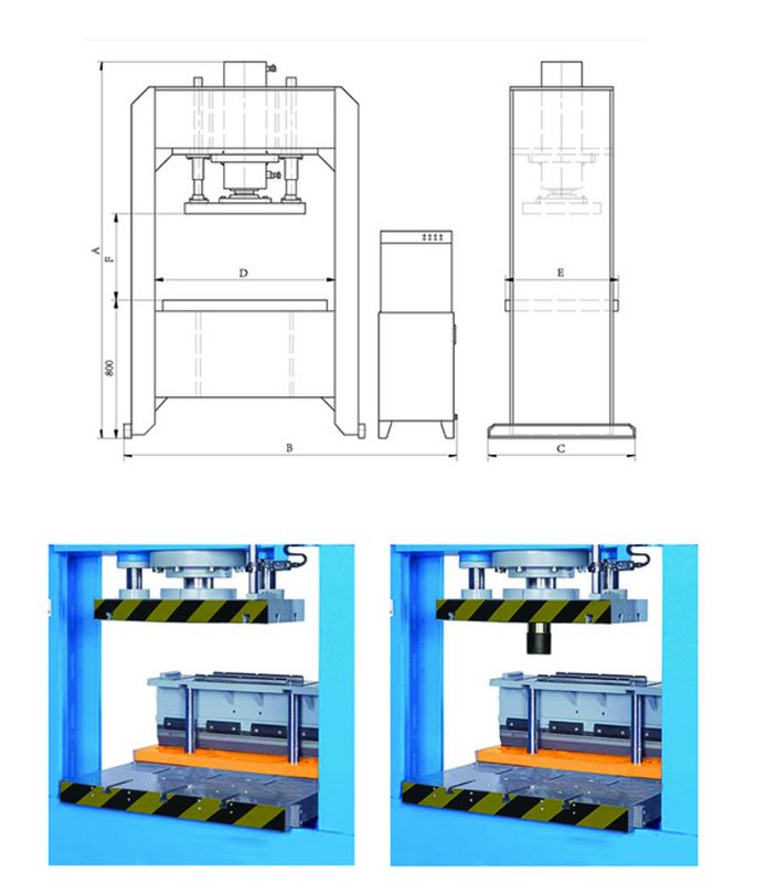  HPD-100 Pressas hidráulicas de troquel y flexión