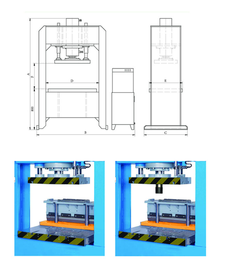  HPD-100 Pressas hidráulicas de troquel y flexión