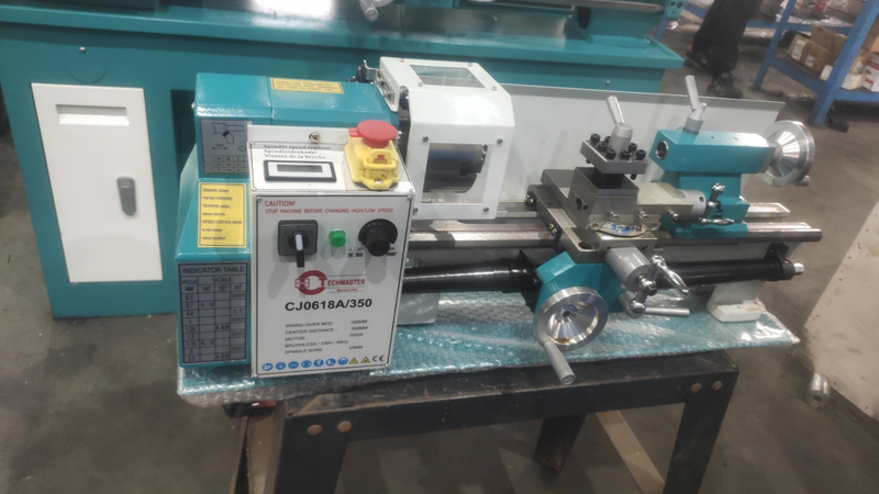 Mini Lathe CJ0618x350 mm Motor de CC sin escobillas 