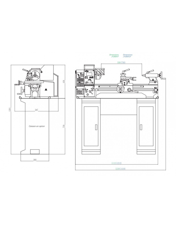  Lathe de banco de alimentación automática JY250VFX550 