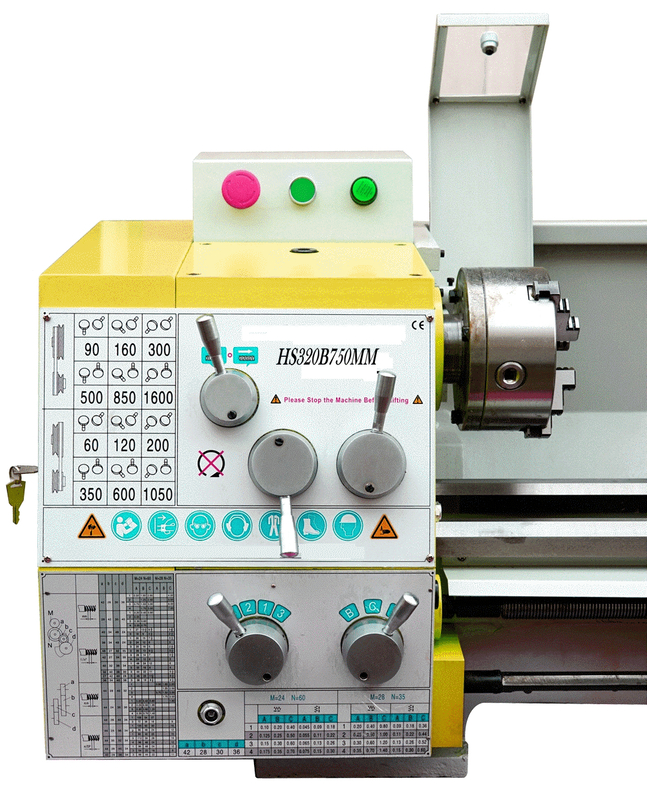 HS320B/750 mm MT5 Spindle 750W Motor de metal Máquina de torno