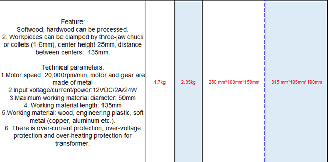 Tornio de metal 20003
