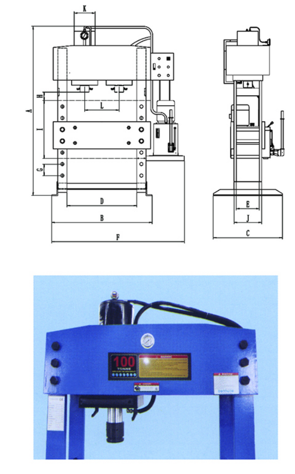 HPM-60A; HPM-100A; HPM-160A; HPM-200A Taller Hidráulico Taller Presser Serie HPM