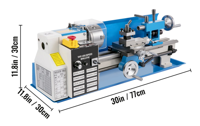 Lathe de banco 7 'x14 ' (180x350 mm) DRO