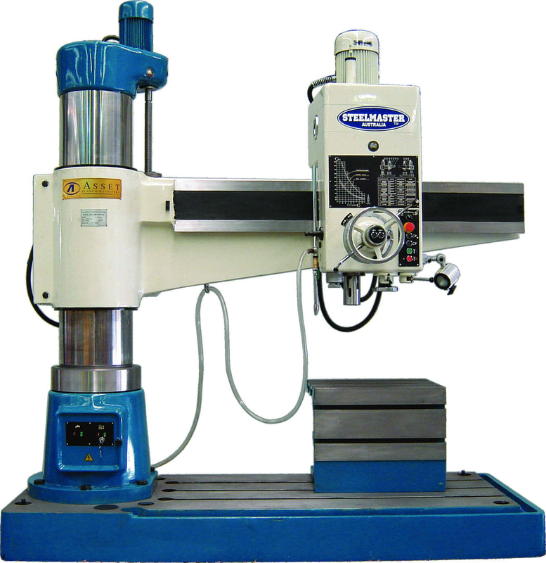 RD2063. Taladro de brazo radial Steelmaster. Brazo de 2000 mm, capacidad de perforación de 63 mm, husillo de 5 mt,