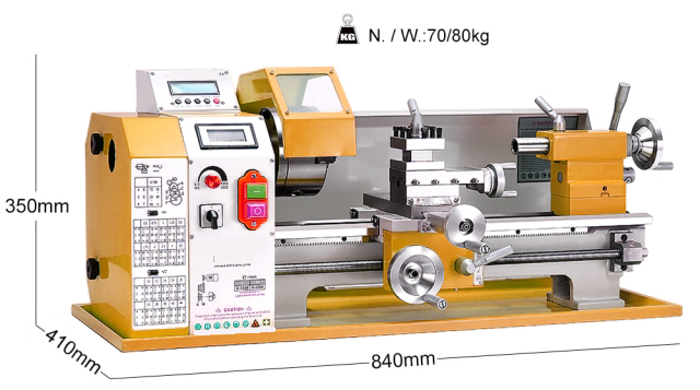 HS210ESX400 Auto izquierdo y rosca derecha haciendo mini máquina de torno de metal CNC