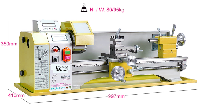 HS210ESX600 AUTO PRODIMIENTO IZQUIERDA Y DERECHA haciendo mini máquina de torno de metal CNC