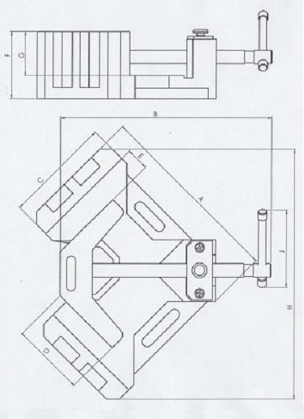 QKY 90 grados de ángulo Vice Clamp 
